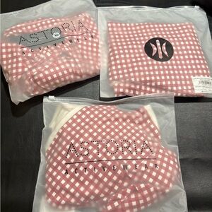 Astoria Activewear Red Checkered Set